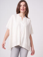 Poncho cape with fringes image number 0