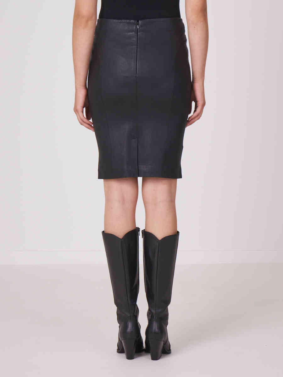 Leather pencil skirt image number 1