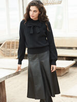 A-line leather skirt image number 1