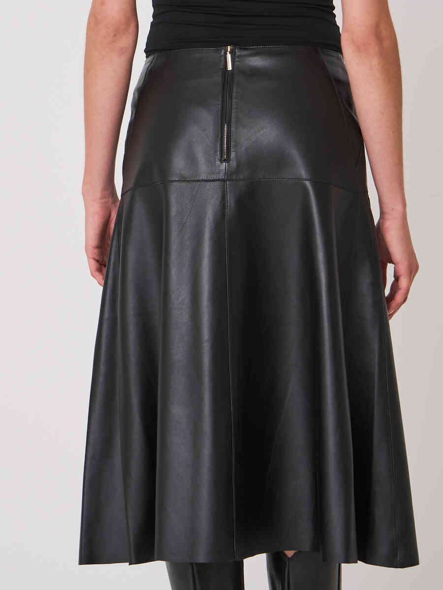 A-line leather skirt image number 3