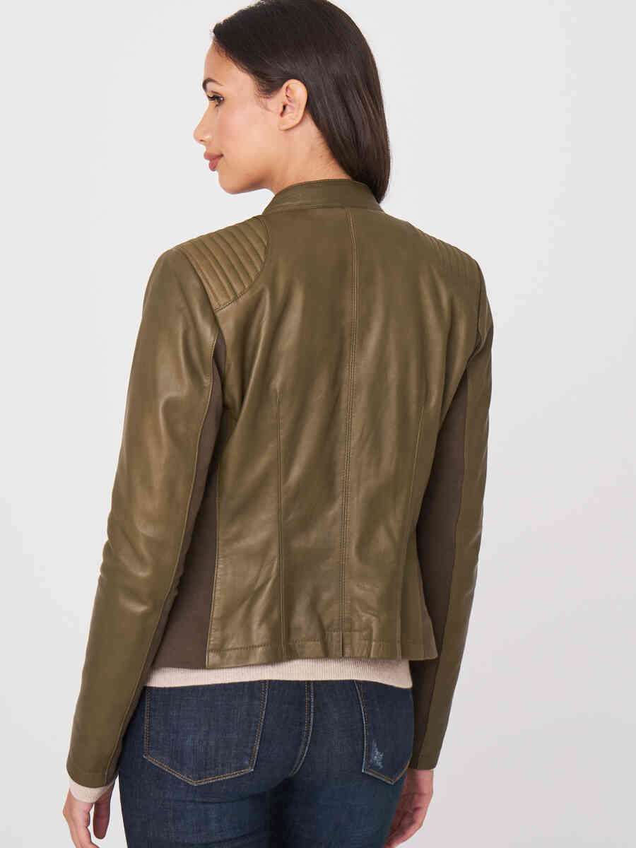 Women's leather jacket image number 1