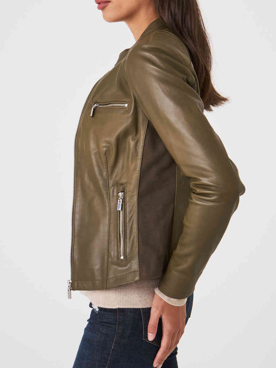 Women's leather jacket image number 2