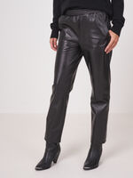 Loose fit leather trousers image number 0