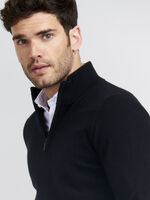 Men's cashmere half-zip sweater image number 2
