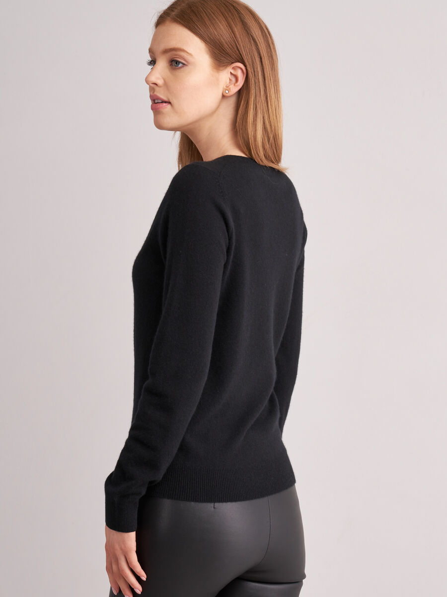 Cashmere trui met V-hals image number 2