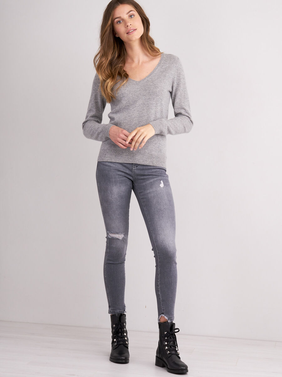 Damenpullover aus Kaschmir mit V-Ausschnitt image number 3