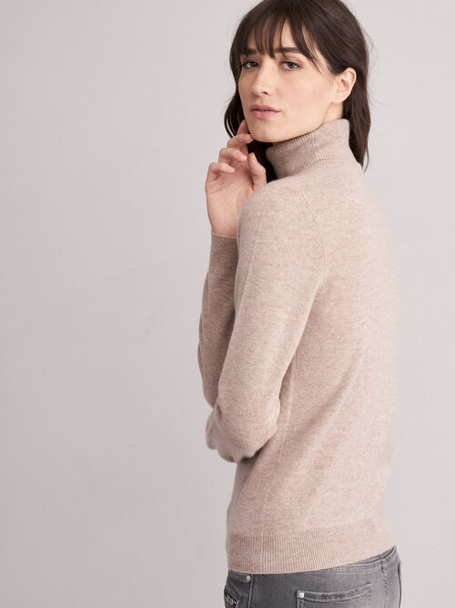 Cashmere trui met rolkraag