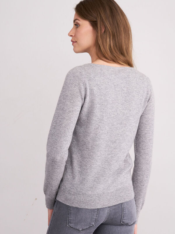 Cashmere boat neck jumper image number 2