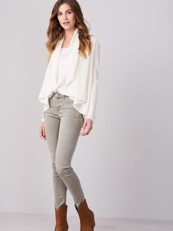 Offener Kaschmir-Cardigan mit Schalkragen image number 3