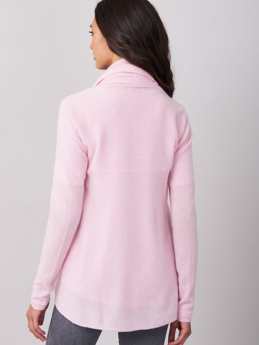 Open cashmere cardigan met sjaalkraag image number 2