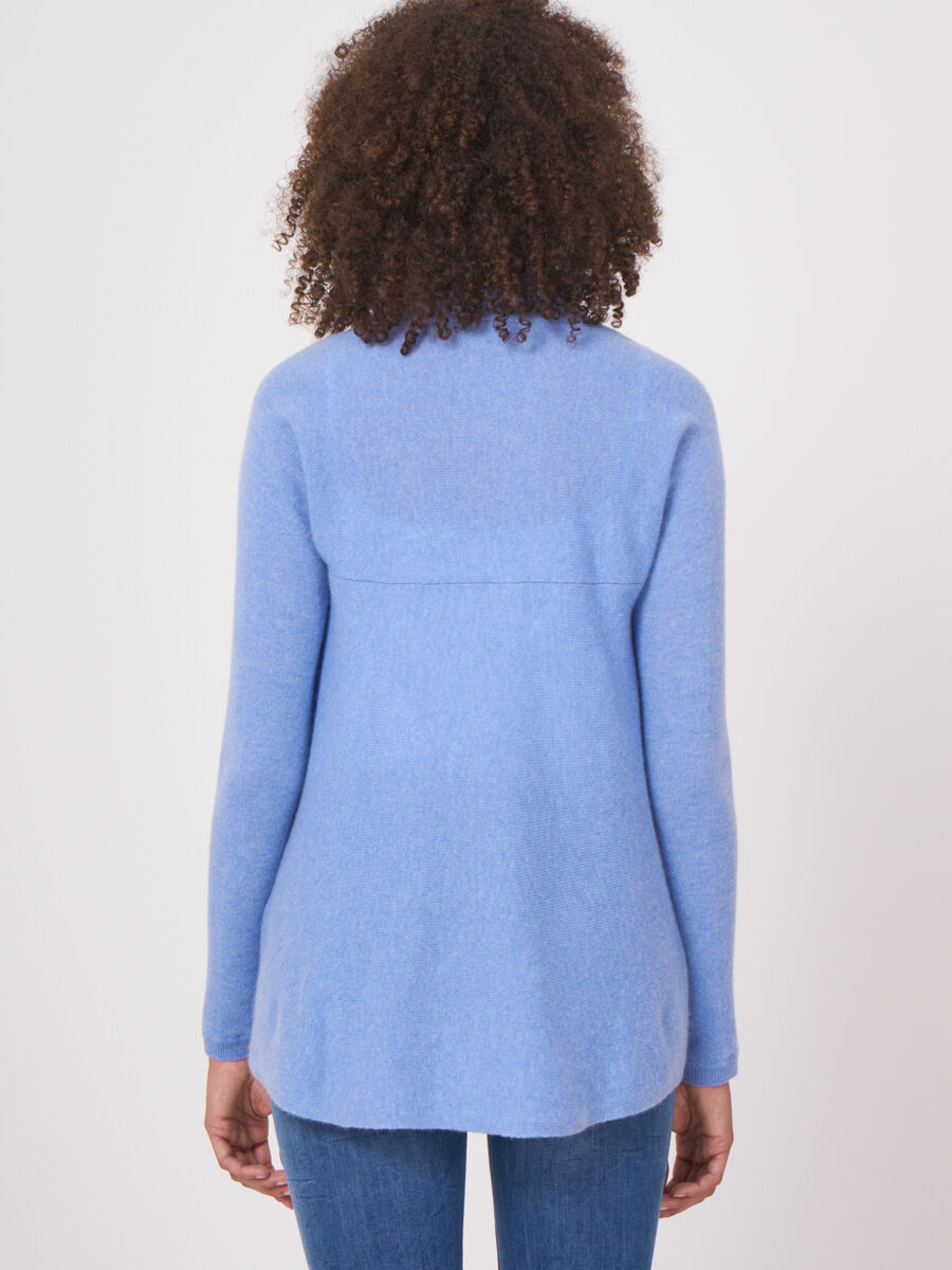 Open cashmere cardigan with shawl neck image number 1