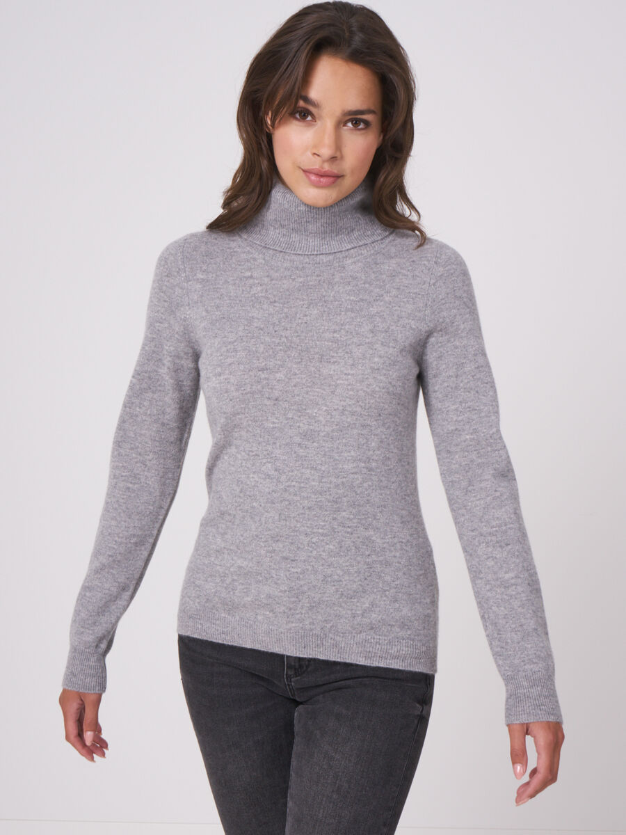 Cashmere sweater with loose turtleneck image number 0