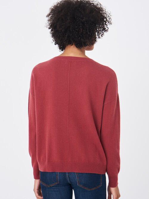 Cashmere sweater with front pockets