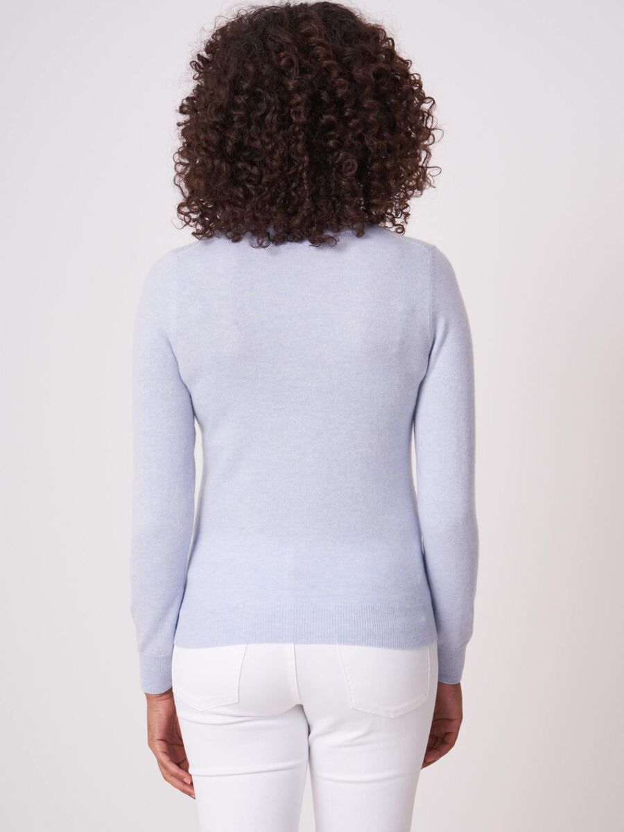 Cardigan classique &agrave; col V en cachemire biologique image number 1