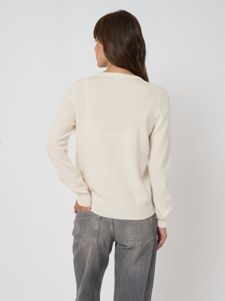 Cardigan en cachemire 100% maille fine, col rond image number 4