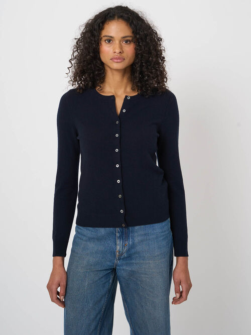 100% cashmere fijngebreide cardigan
