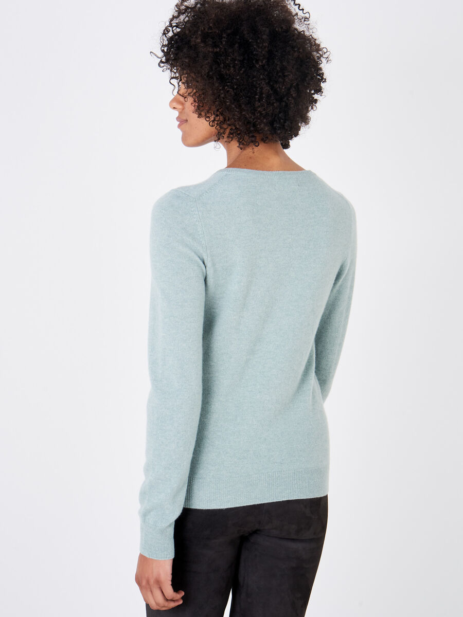 Basic-Strickjacke mit Rundhalsausschnitt aus Bio-Kaschmir image number 149