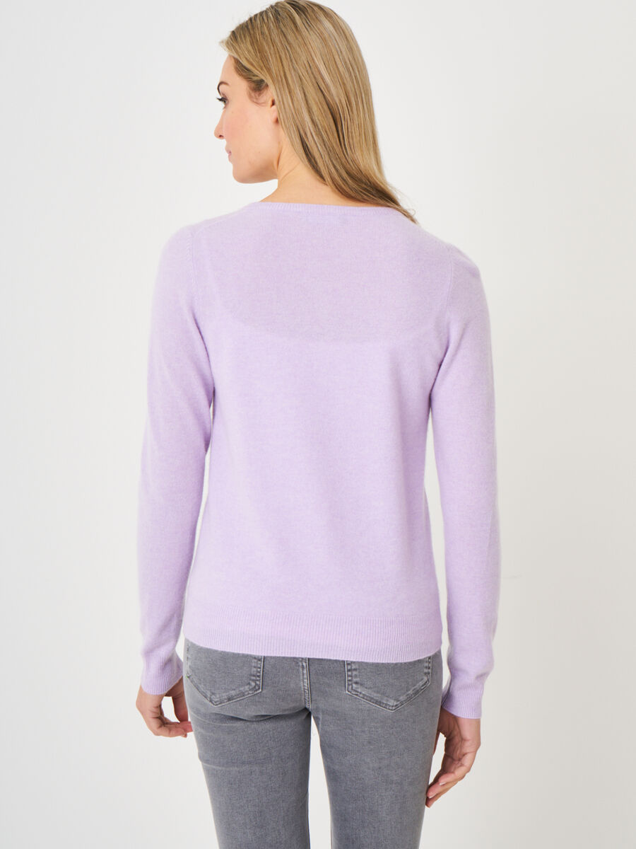 Basic-Strickjacke mit Rundhalsausschnitt aus Bio-Kaschmir image number 181