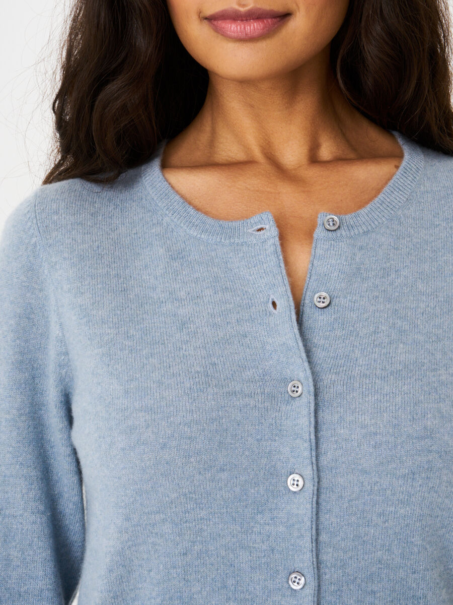 Basic-Strickjacke mit Rundhalsausschnitt aus Bio-Kaschmir image number 194