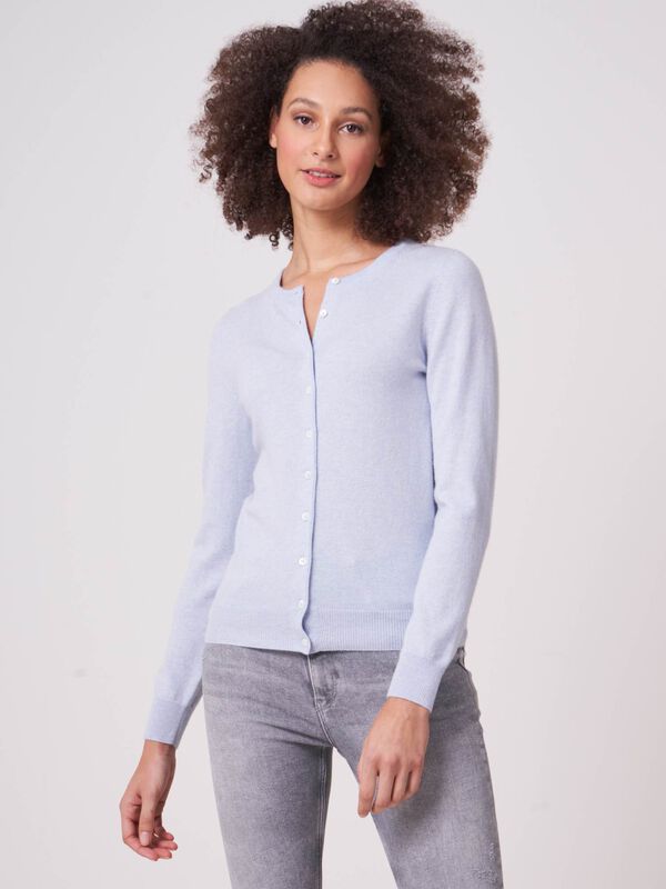 100% Cashmere fine-knit cardigan image number 0