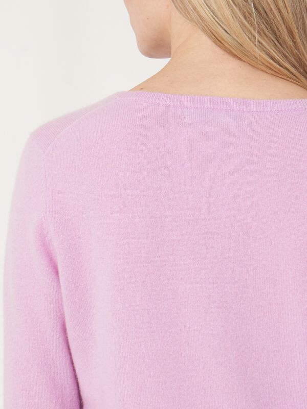 Basic-Strickjacke mit Rundhalsausschnitt aus Bio-Kaschmir image number 5