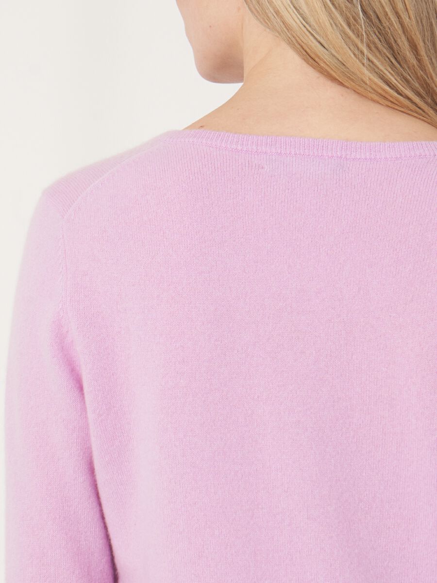 Organisch kasjmier vest met ronde hals image number 5