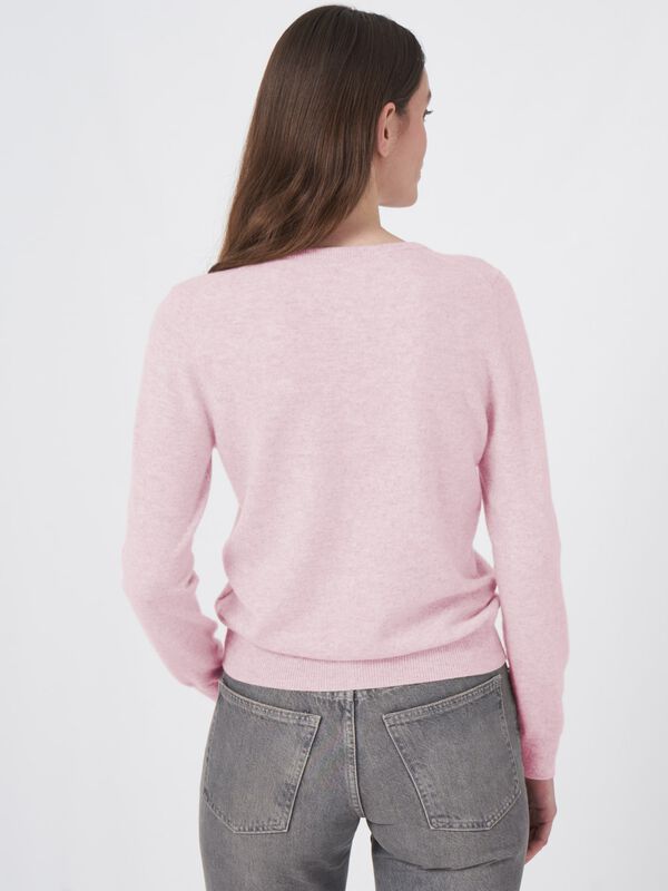 Basic-Strickjacke mit Rundhalsausschnitt aus Bio-Kaschmir image number 3