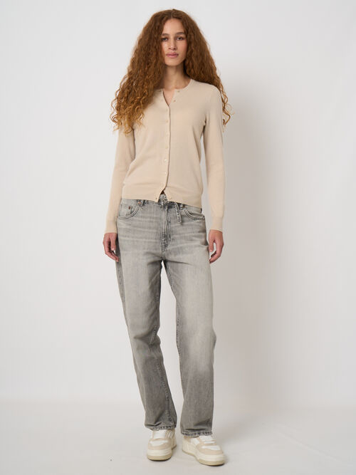 100% Cashmere fine-knit cardigan