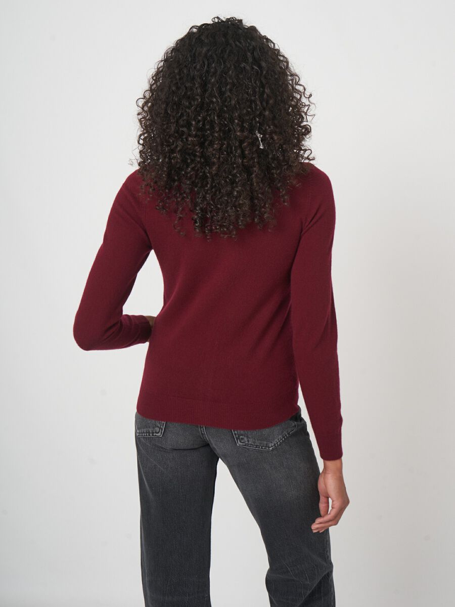 Basic-Strickjacke mit Rundhalsausschnitt aus Bio-Kaschmir image number 3