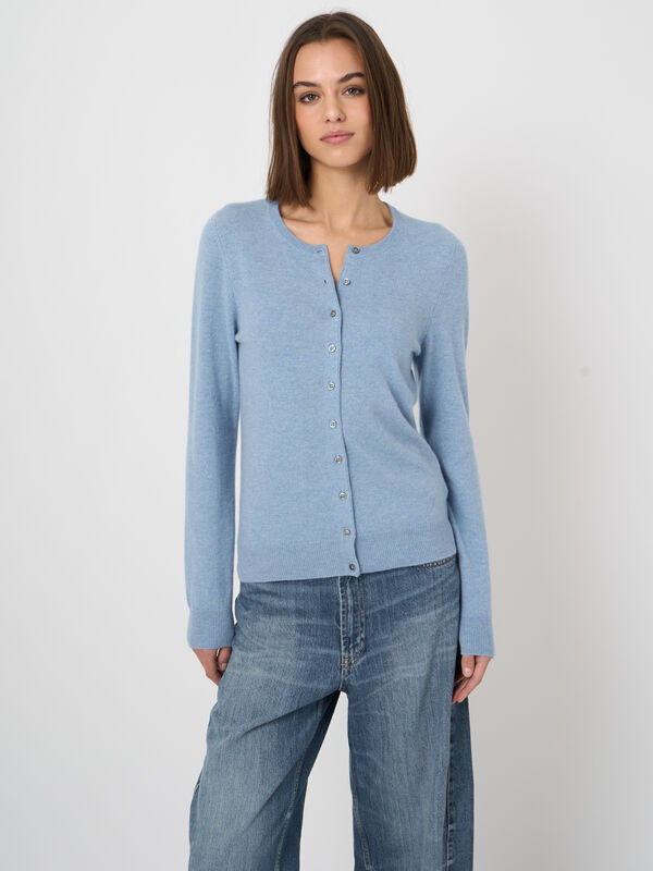 100% Cashmere fine-knit cardigan image number 2