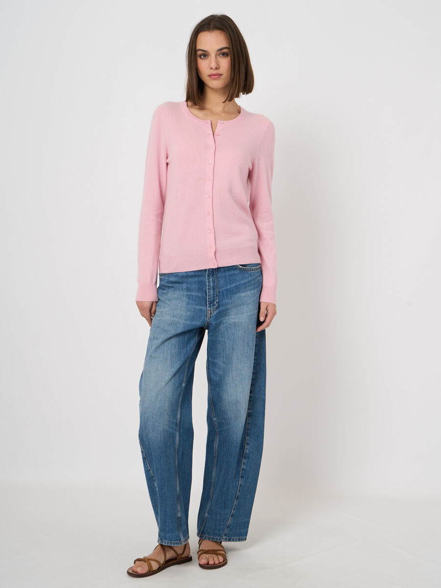 100% Cashmere fine-knit cardigan image number 0