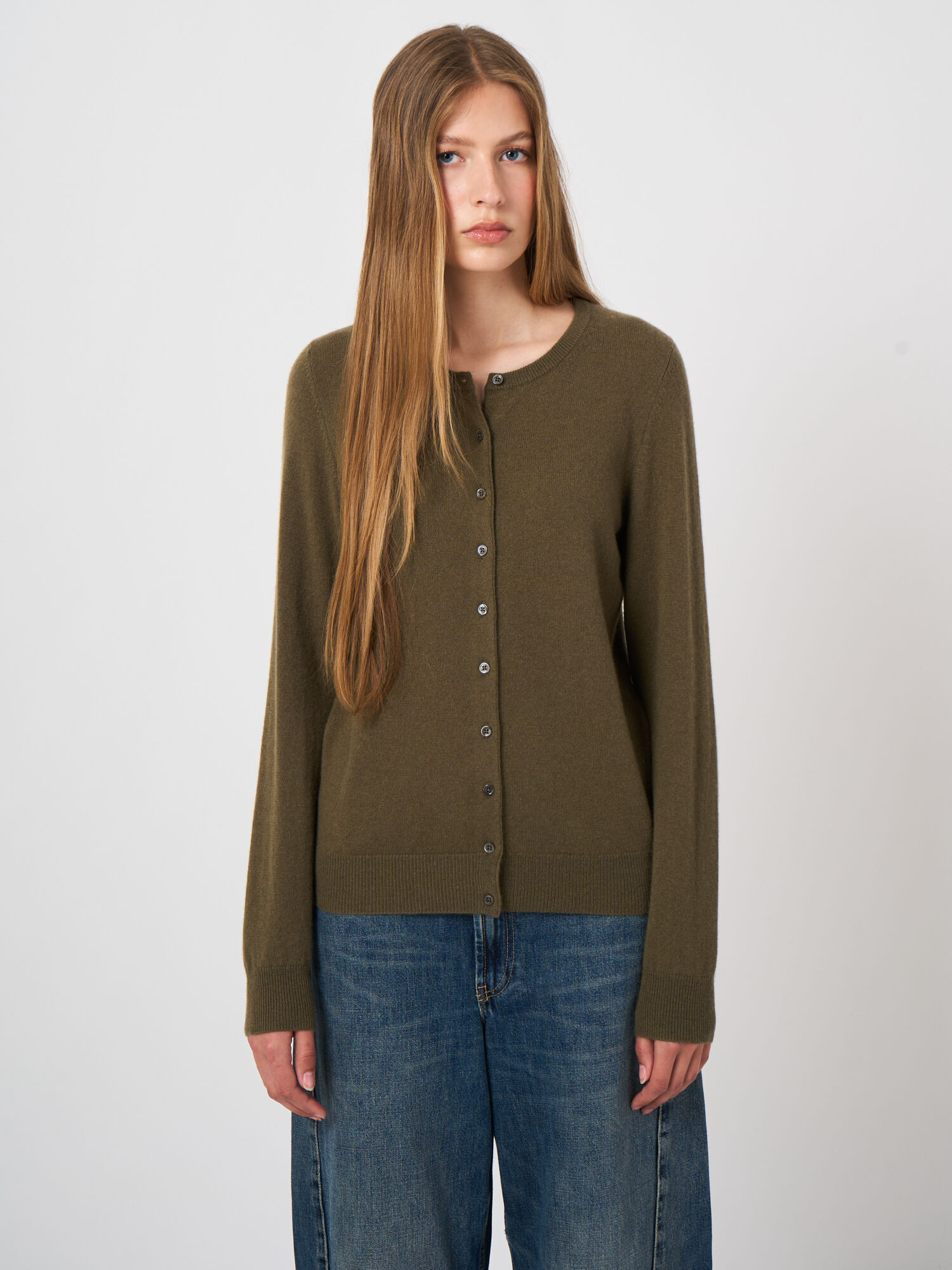 Fijngebreid kasjmier vest
