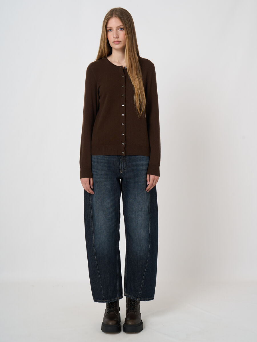 Organic Cashmere Fine-Knit Cardigan image number 2