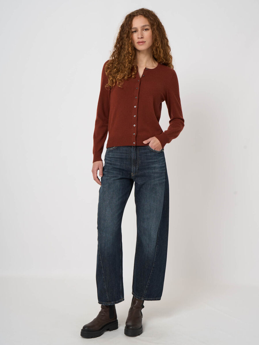 Organic Cashmere Fine-Knit Cardigan image number 1