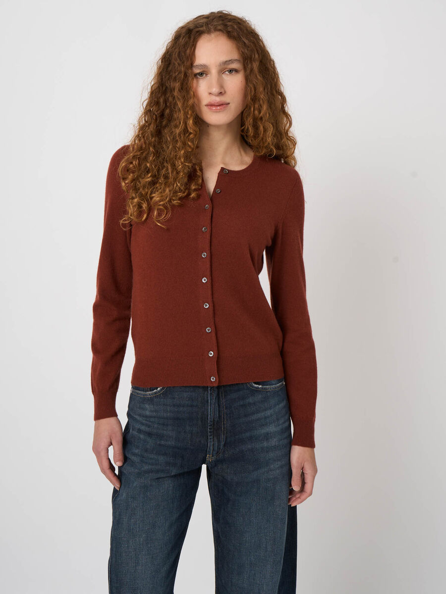 Organic Cashmere Fine-Knit Cardigan image number 2