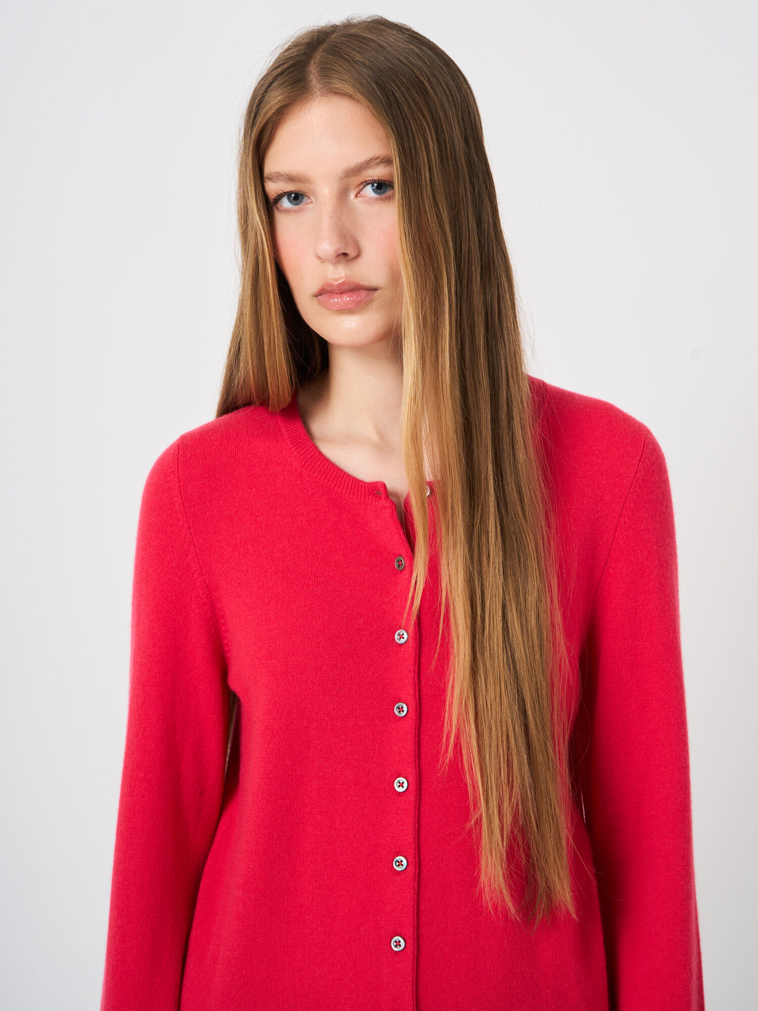 Fijngebreid kasjmier vest