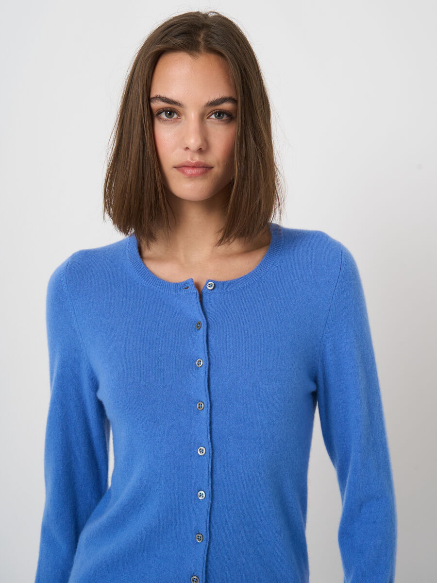 Organic Cashmere Fine-Knit Cardigan image number 1