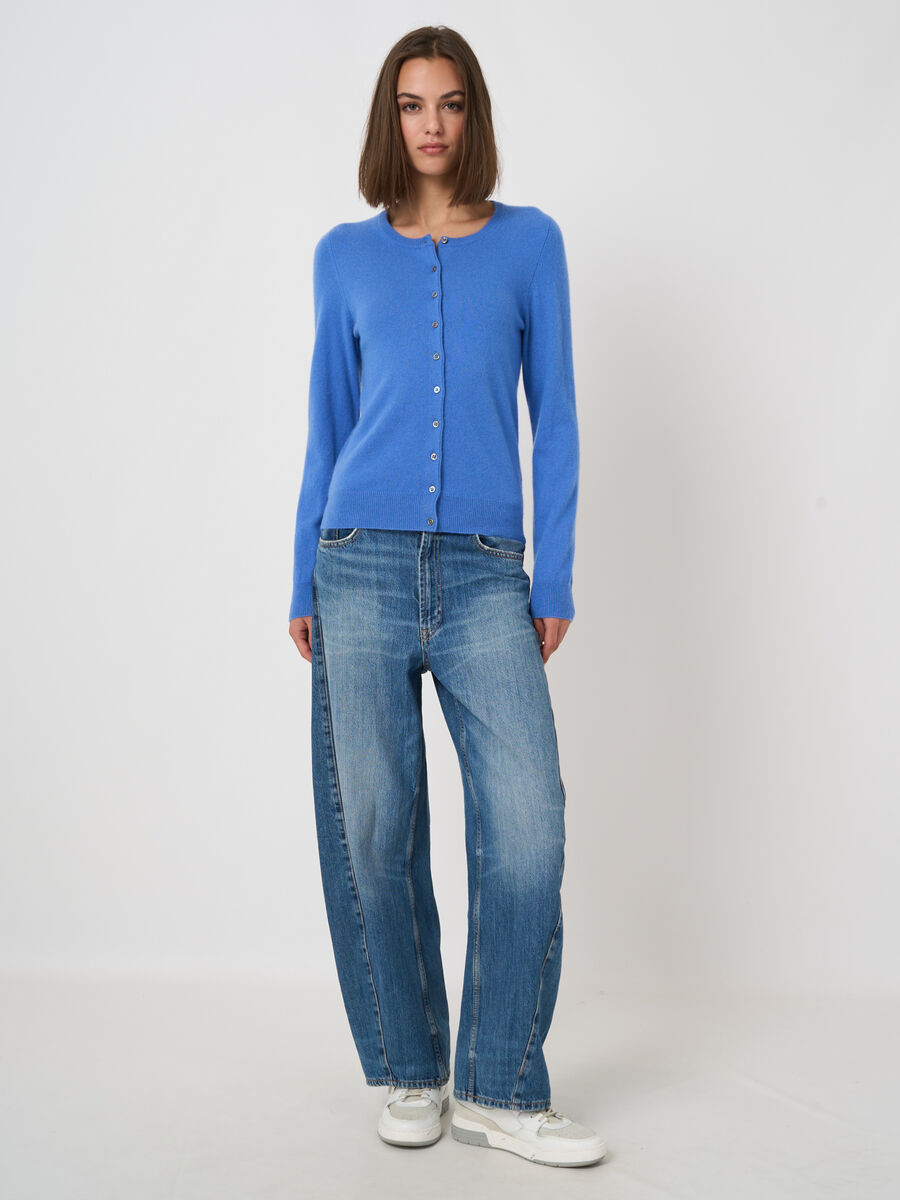 Organic Cashmere Fine-Knit Cardigan image number 2