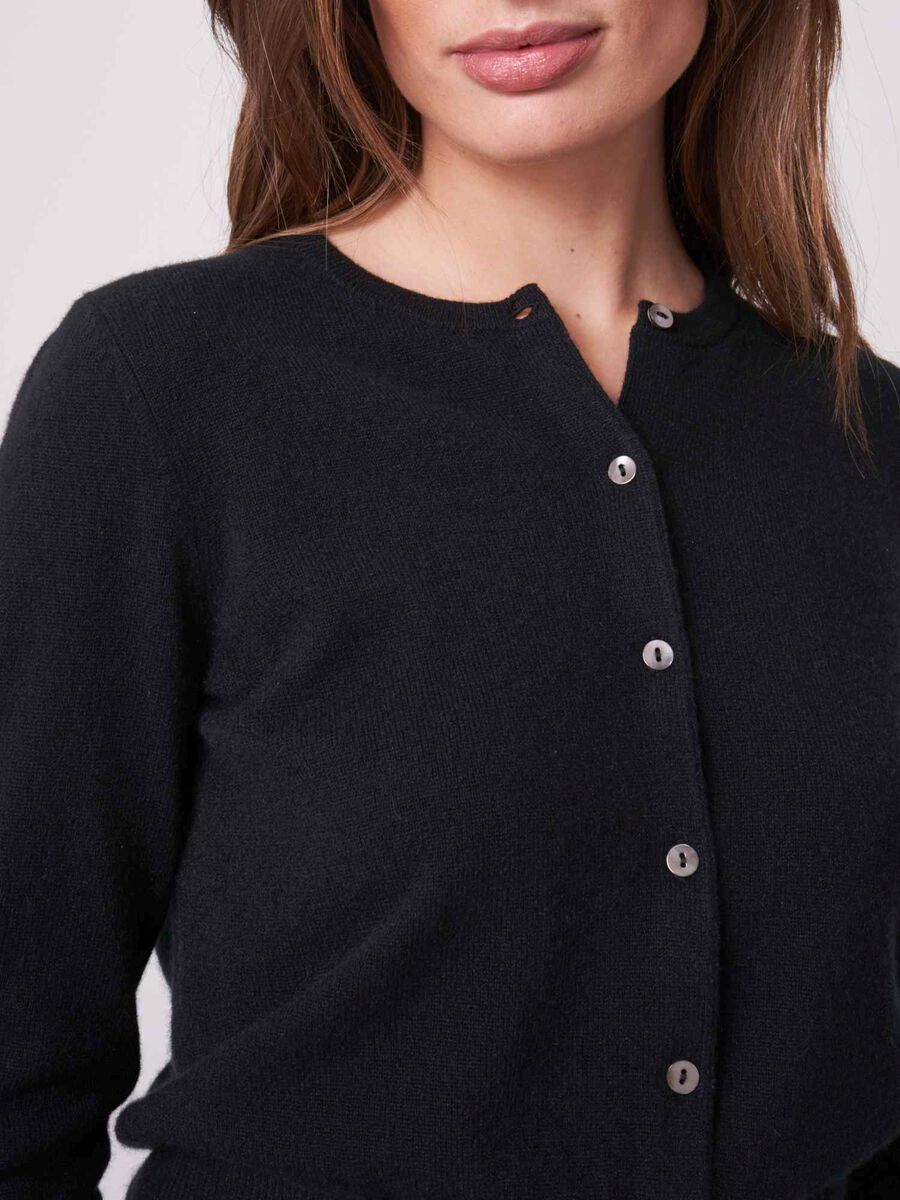 GOTS-zertifizierter Bio-Kaschmir-Cardigan, kurz - REPEAT image number 3