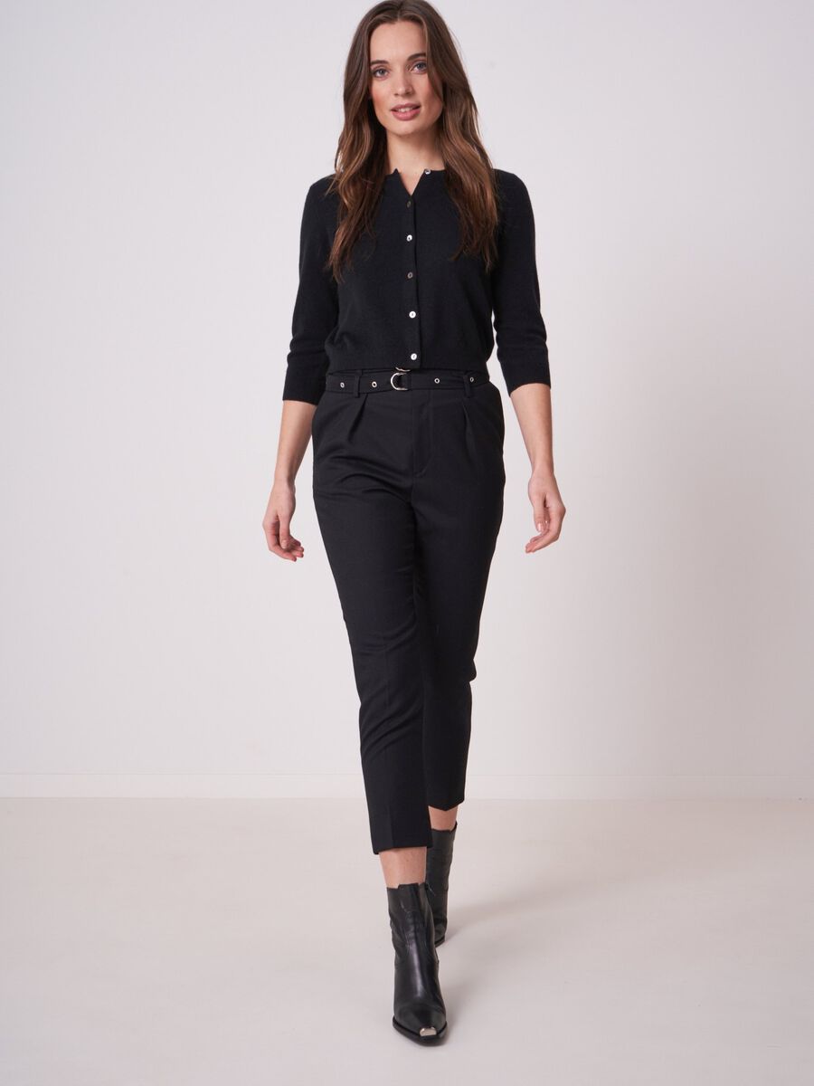 GOTS-zertifizierter Bio-Kaschmir-Cardigan, kurz - REPEAT image number 4