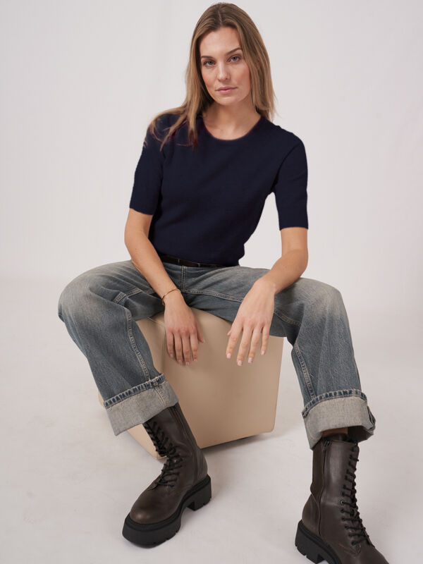 Damestrui van organisch kasjmier - korte mouwen image number 3