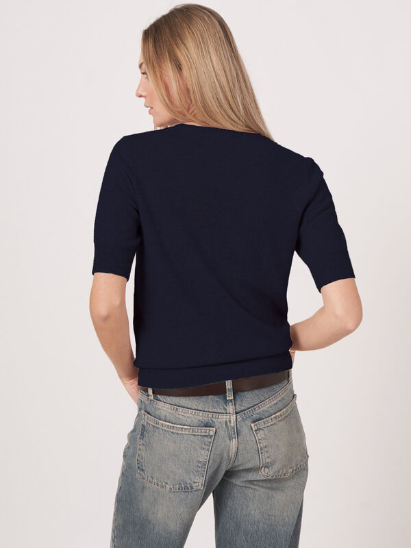 Damestrui van organisch kasjmier - korte mouwen image number 5