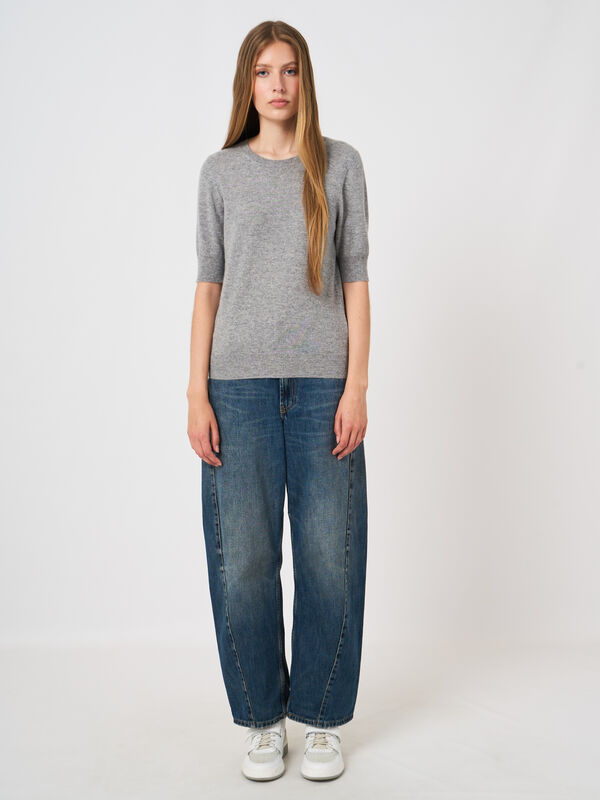Feinstrick-Kaschmirpullover mit kurzen &Auml;rmeln image number 3