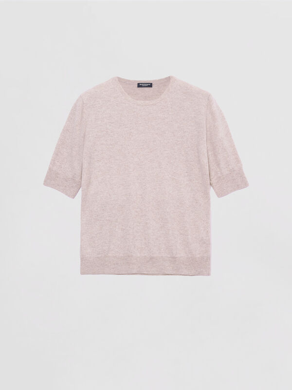Short sleeve fine knit jumper on sale