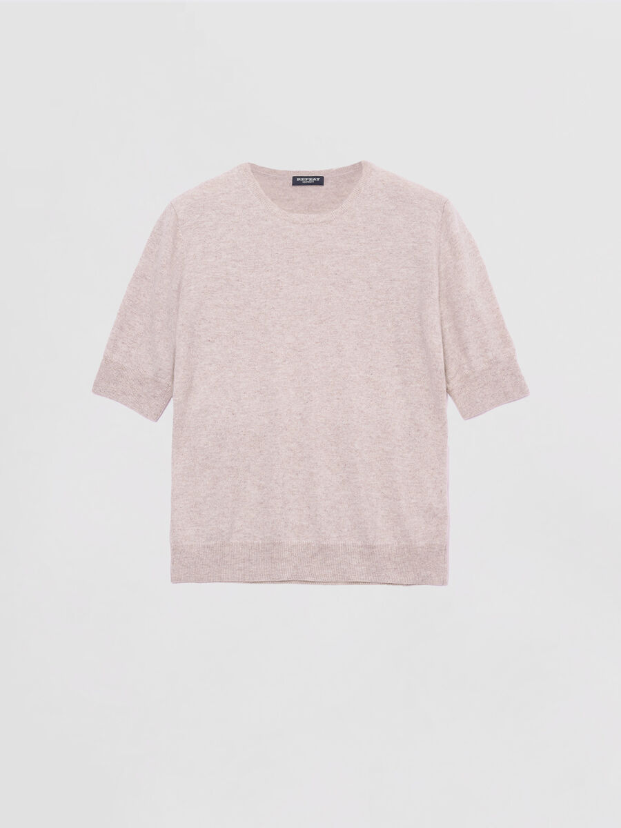 Damestrui van organisch kasjmier - korte mouwen image number 1