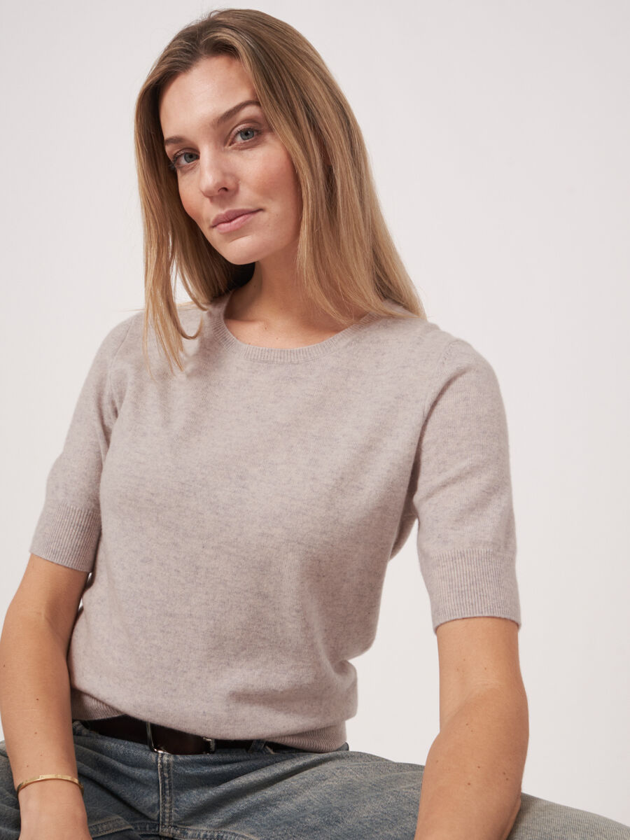 Damestrui van organisch kasjmier - korte mouwen image number 2