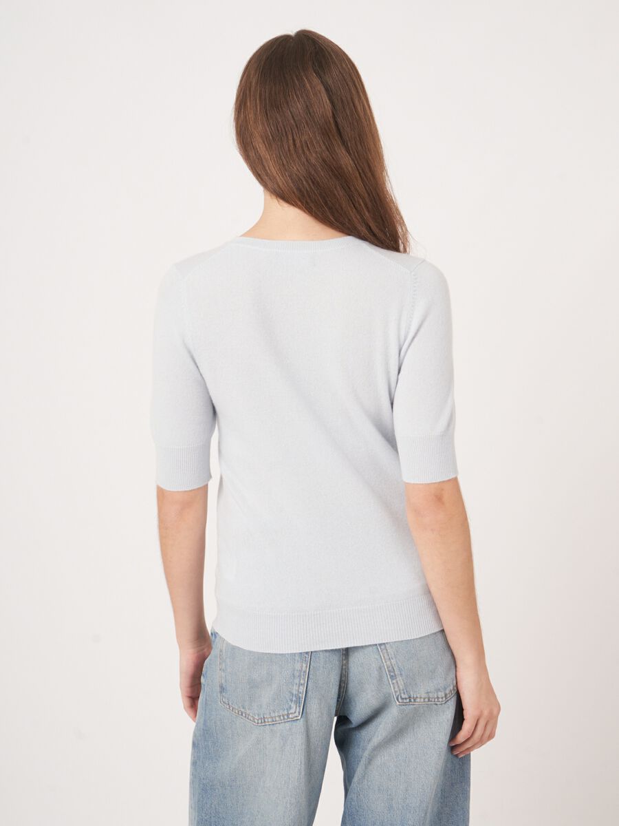 Basic Kurzarm-Pullover aus Bio-Kaschmir image number 5