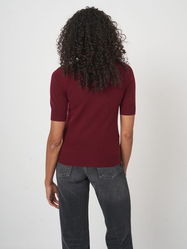 Women’s short sleeve organic cashmere sweater image number 3
