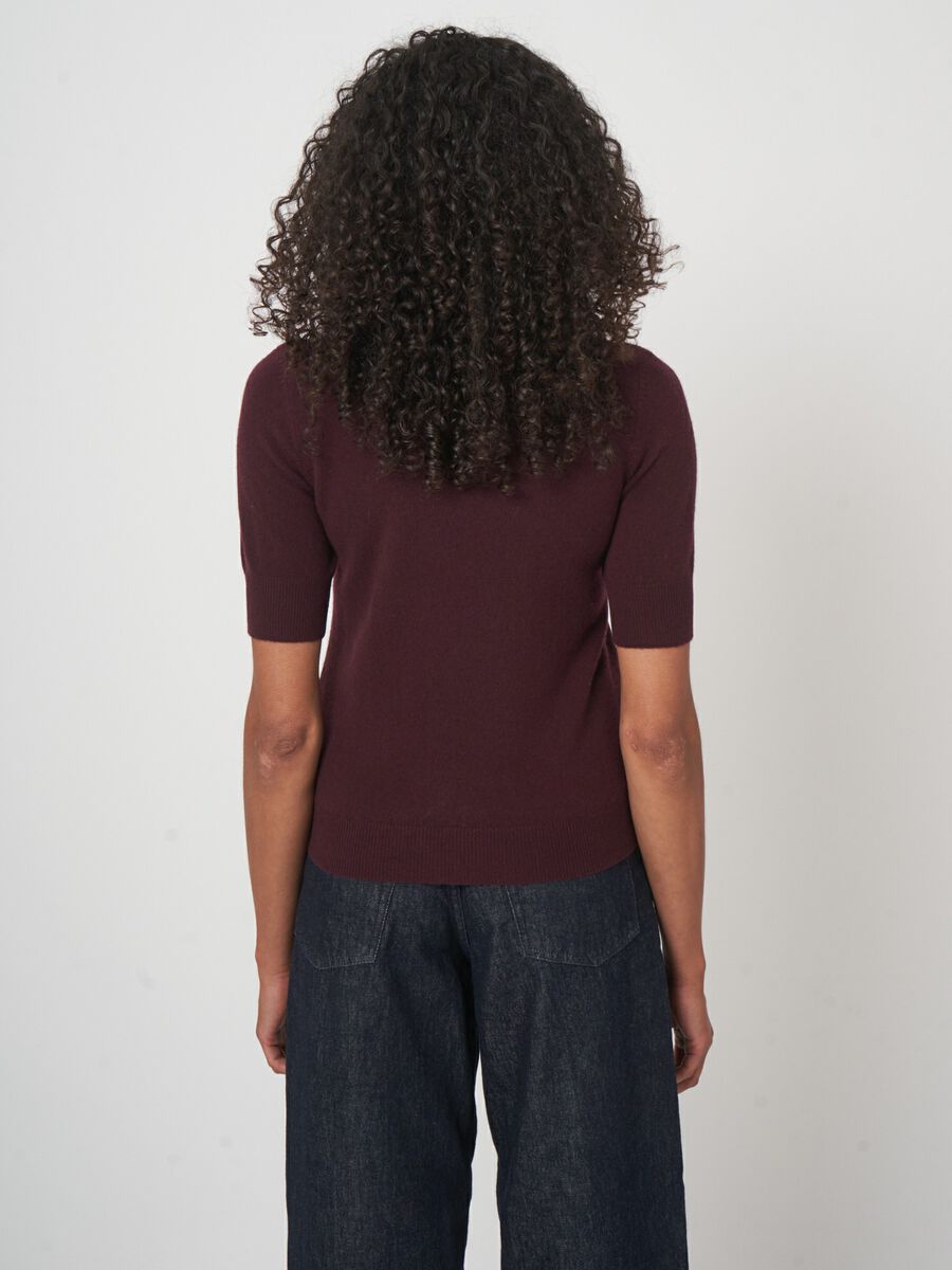 Basic Kurzarm-Pullover aus Bio-Kaschmir image number 4