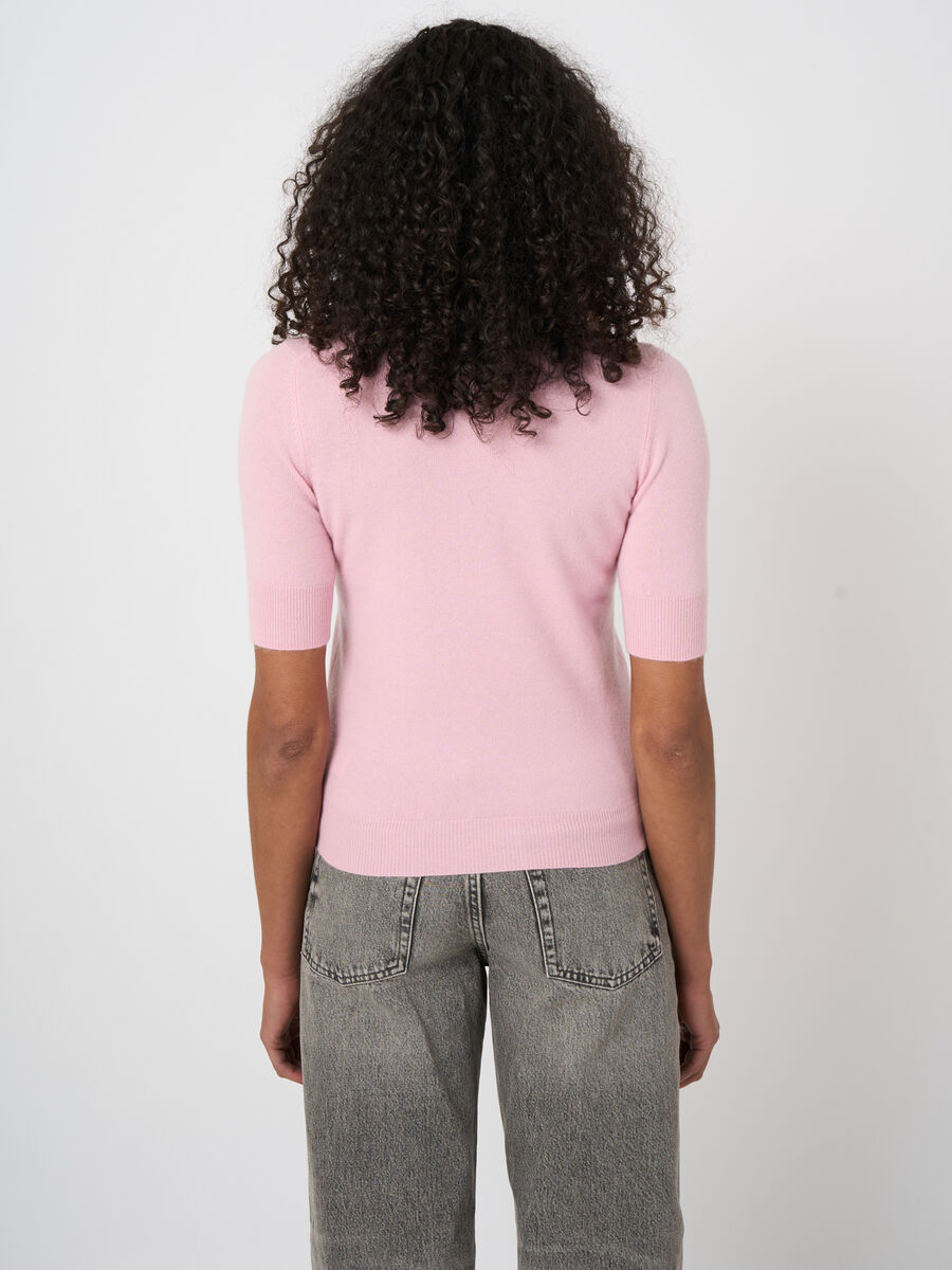 Pull femme en cachemire bio manches courtes image number 3